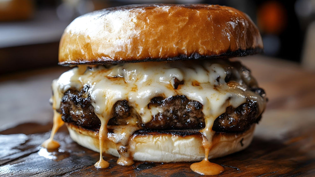 Monterey Jack Stack with Melted Monterey Jack, Caramelised Onions & Smoky Mayo