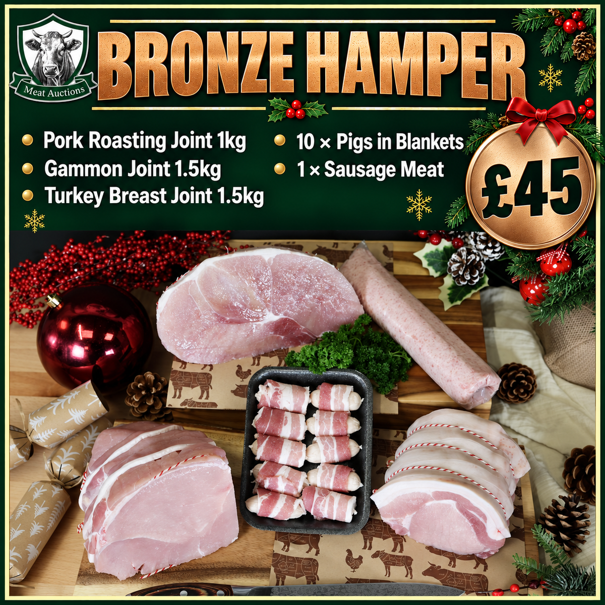 BRONZE Christmas Meat Hamper