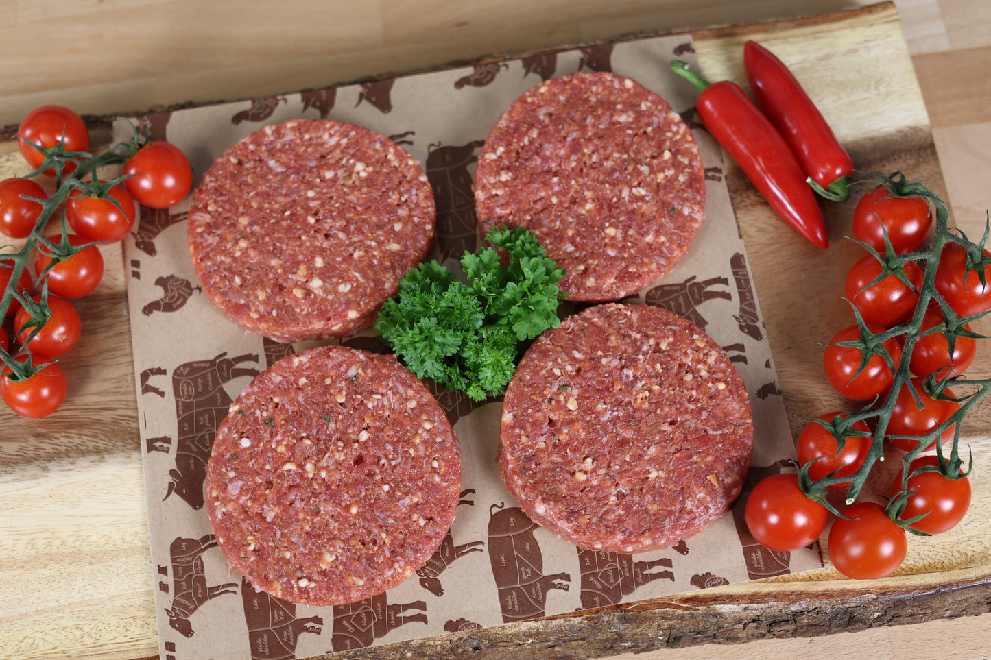 4 x 4.5 oz Shropshire Steak Burgers